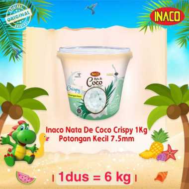 INACO Nata De Coco Crispy Inaco EMBER 1 kg CRISPY [1 kg] ember Crispy KECIL hijau