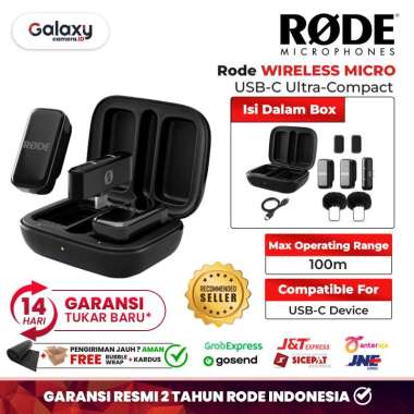 RODE WIRELESS MICRO USB-C / LIGHTNING Ultra-Compact Dual Wireless Microphone Rode Wireless Mic Smart