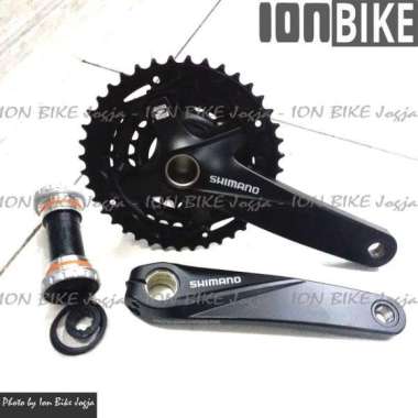 Crank Shimano Altus MT210 HT2 40-30-22 with BB Crankset Sepeda MTB