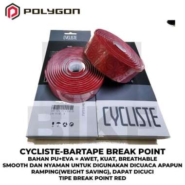 Bartape CYCLISTE BREAK POINT RED Pelilit Stang Balap Fixie Dropbar