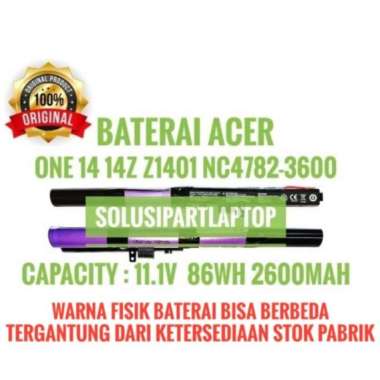 ORIGINAL BATERAI ACER ONE 14 14Z Z1401 NC4782-3600 Z1401 ORI