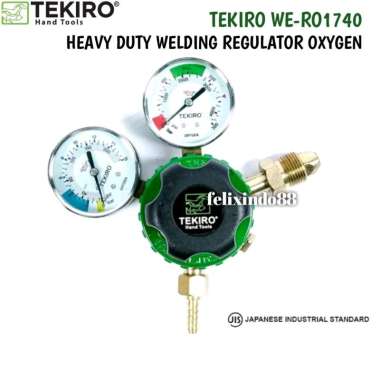 Tekiro Regulator Las Oksigen Original WE-RO1740 Heavy Duty Welding Regulator Oxygen 350LBF/IN 300Bar