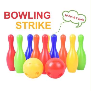 Mainan anak anak Bola Bowling Plastik