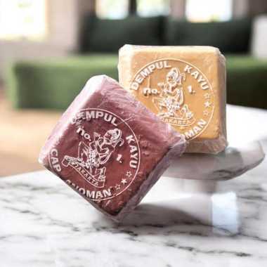 Dempul kayu apem, warna coklat & kuning Coklat