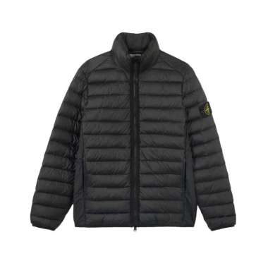 Stone Island 4100429 Loom Woven Chambers Nylon Down Jacket with Anti Drop Black M Black