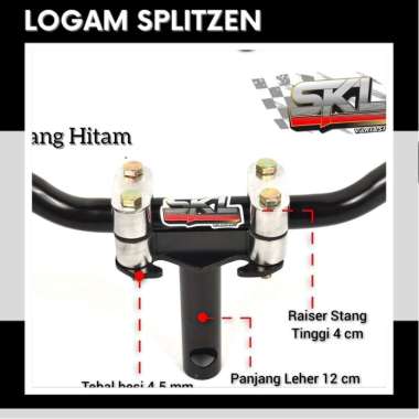 Paket Stang Rzr Plus Dudukan Stang Racing Road Race Universal Motor Honda Yamaha Suzuki Satu Sett St