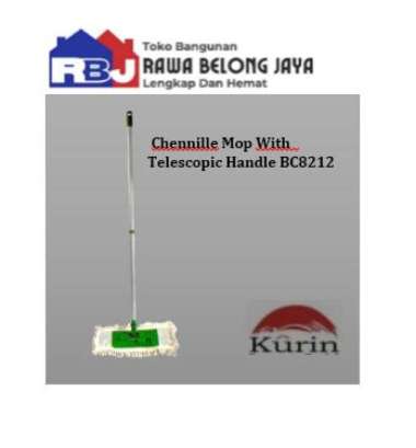 KURIN - Chennille Mop With Telescopic Handle BC8212 / Kain Pel / Pembersih Lantai