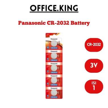 Panasonic CR-2032 3V Battery Batu Baterai Lithium CR2032 Batre Kancing Bulat Koin CR 2032 1 pcs