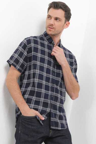 Cardinal Kemeja Lengan Pendek Pria C2668P02H Navy XL