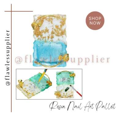 Palette Display Nail Art Akrilik Untuk Latihan Nail Art Bahan Resin Stone Palet Mixing / Pallete Nai