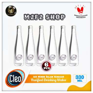 Cleo Glass Demineral Water | Air Mineral Botol Kaca - 330 ml (Kemasan 6 Pcs)
