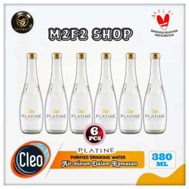Cleo Platine Purified Drinking Water | Air Mineral Botol Kaca - 380 ml (Kemasan 6 Pcs)