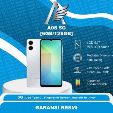 Samsung Galaxy A06 5G 6/128 Garansi Resmi Grey
