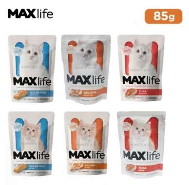 Mananan Kucing Maxlife Pouch [85 gr] Adult & Kitten Tuna Adult