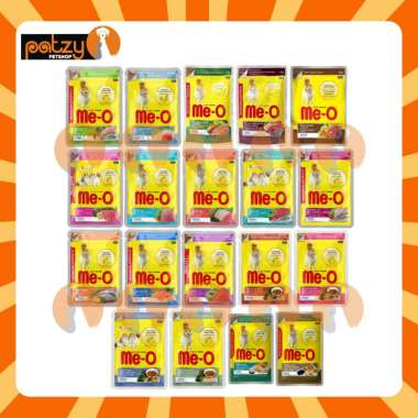 MEO POUCH MAKANAN BASAH KUCING SACHET 80GR BEEF CHUNK