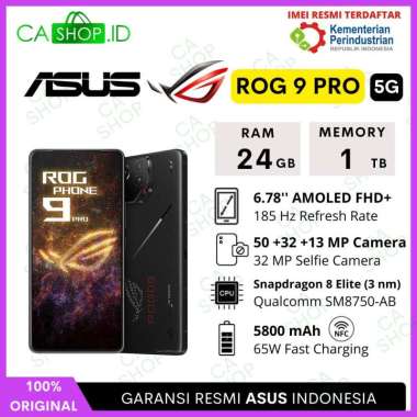 Asus ROG Phone 9 FE NFC 5G 12/512GB + 12/256GB + Pro 24/1TB + 16/512GB Gaming New Original Garansi R
