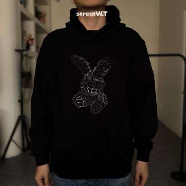 ADLV Lettering Rabbit Hoodie Acme De La Vie Black 1