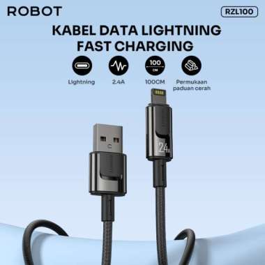 ROBOT RZC100 RZCC100 RZCL100 KABEL TYPE-C LIGHTNING IP FAST CHARGING RZCL C to IP