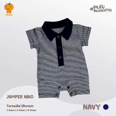 PLEU Jumper Niko | Baju Anak Laki Laki Usia 3-12 Bulan 3 bulan Navy