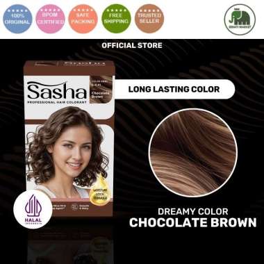 ֍SM֎ SASHA Hair Professional Colorant / Bleaching Box | Hair Professional Colorant 25gr Choco Brown 