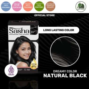 ֍SM֎ SASHA Hair Professional Colorant / Bleaching Box | Hair Professional Colorant 25gr Natural Blac