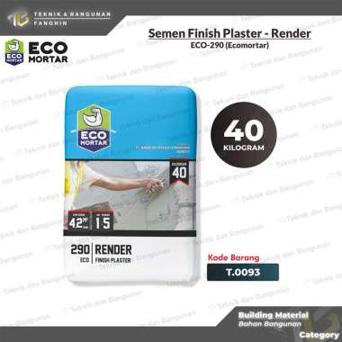 SEMEN ECO MORTAR INSTAN ECO - 290 ECO-290 FINISH PLASTER RENDER 40KG 40 KG