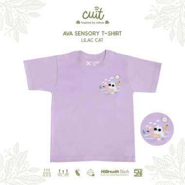 CUIT Ava Kaos Tangan Pendek Sensory T Shirt Tee 1 - 6 Tahun Baju Bayi Katun Cotton Suede Anak Peremp