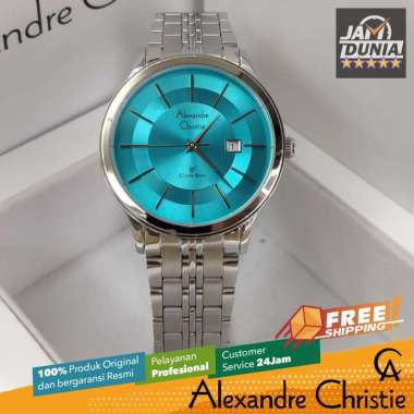 JAM ALEXANDRE CHRISTIE WANITA 8348 AC8348 AC 8348 SILVER BLUE ORIGINAL CT ST JAM TANGAN WANITA ALEXA