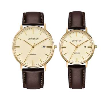JAM TANGAN COUPLE ORIGINAL LOFOTEN 8109 BROWN GOLD JAM TANGAN LOFOTEN ORIGINAL JAM PASANGAN JAM TANG