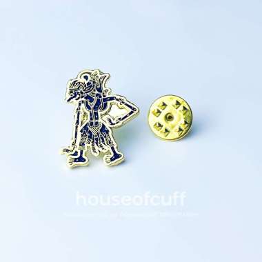 Houseofcuff pin bros untuk jas motif wayang barong khas indonesia Wayang
