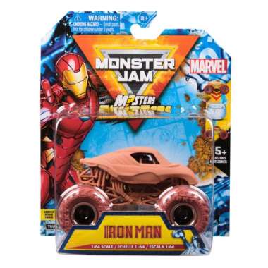 Mainan Monster Jam 1:64 Mystery Mudder Marvel #6071416 Iron Man