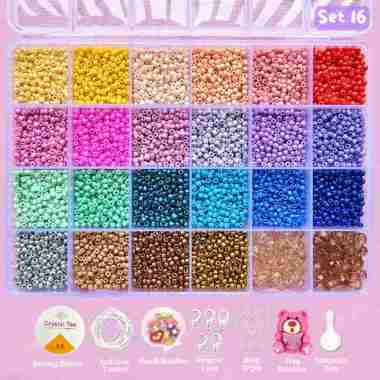 Manik Manik Gelang 1 Box Murah DIY Beads - SM011 SET 16