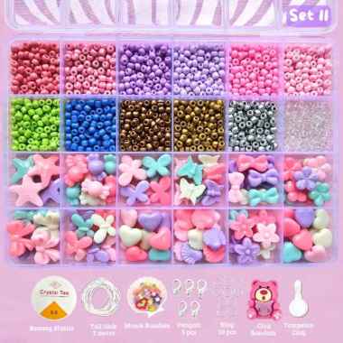 Manik Manik Gelang 1 Box Murah DIY Beads - SM011 SET 11