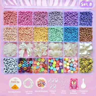 Manik Manik Gelang 1 Box Murah DIY Beads - SM011 SET 8