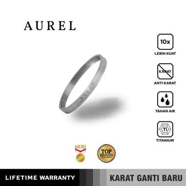 Emrys Premium Bracelet AUREL Real Anti Karat Gelang Titanium Pria dan Wanita SILVER