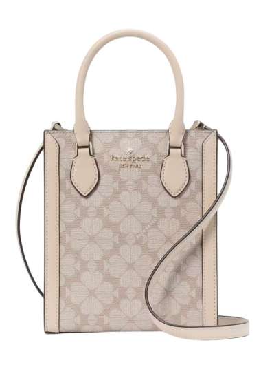 Kate Spade Signature Spade Flower Mini Tote Dark Beige Multi