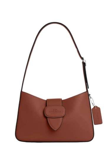 Coach Eliza Shoulder Bag With Leather Covered Closure Redwood