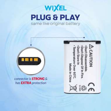 WIXEL Baterai Kamera NP-BX1 for Sony DSC RX100 II RX1 RX1R HX300 HX50V WX300 HX400V FDR X3000R X1000