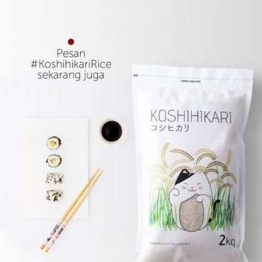 Koshihikari Beras Jepang 2 kg - Beras Japonica untuk Sushi, Kimbab dan Onigiri - Food, Rice