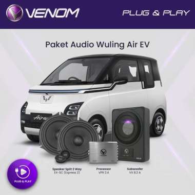 Venom Express Wuling Air EV Paket Audio Mobil Plug and Play Full Paket Komplit