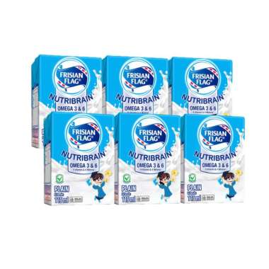 Frisian flag omega uht strawberry / coklat / plain isi 6 x 115 ml plain