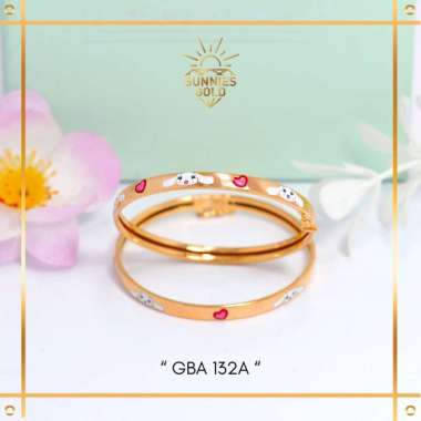 GELANG BANGLE ANAK EMAS ASLI MODEL CINAMOROLL KADAR MUDA 6K (300) & 8K (375) GELANG BANGLE ANAK EMAS