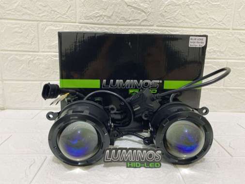 Lampu kabut motor led foglamp luminos 3 warna biled projector 3 inch ORIGINAL laser mobil 2pcs/sepas