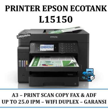 Printer Epson EcoTank L15150 A3 All-in-One Wi-Fi Duplex - Garansi