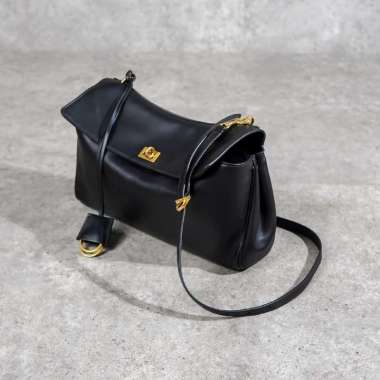 Tas BALENCIAGA RODEO GHW BLACK SMOOTH CALFSKIN HANDBAG 100% ORIGINAL