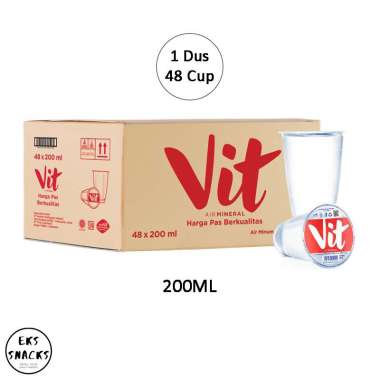 Air Mineral VIT 200ML 200 ML Gelas Cup [1 Dus 48 Cup]