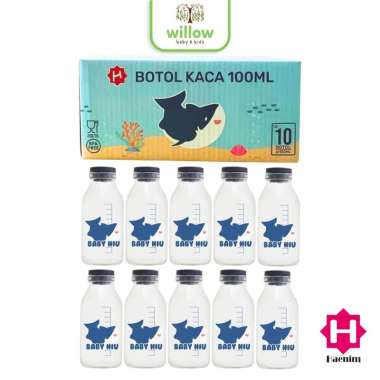 Botol Kaca Penyimpan Asi - Haenim Botol Kaca 100Ml isi 10