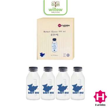 Botol Kaca Penyimpan Asi - Haenim Botol Kaca 100Ml isi 4