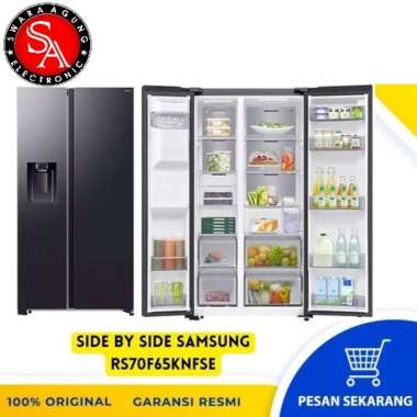 Kulkas Side By Side With Dispenser Samsung Type : RS70F65KNFSE - 660 Liter - Inverter ( MEDAN )