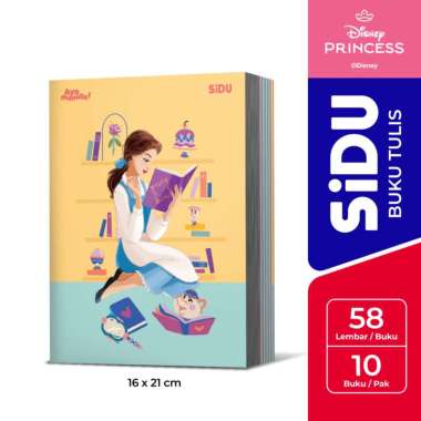 SiDU Buku Tulis Disney Princess 58 Lembar - 10 buku SDU EB 58 PRI